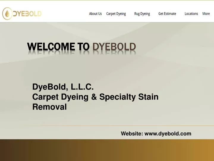 welcome to dyebold