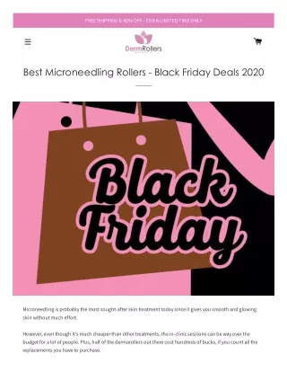 Best Microneedling Rollers - Black Friday Deals 2020
