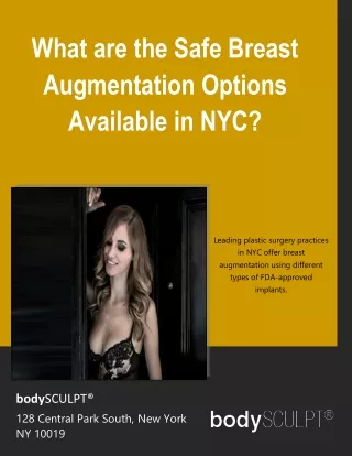 What are the Safe Breast Augmentation Options Available in NYC?