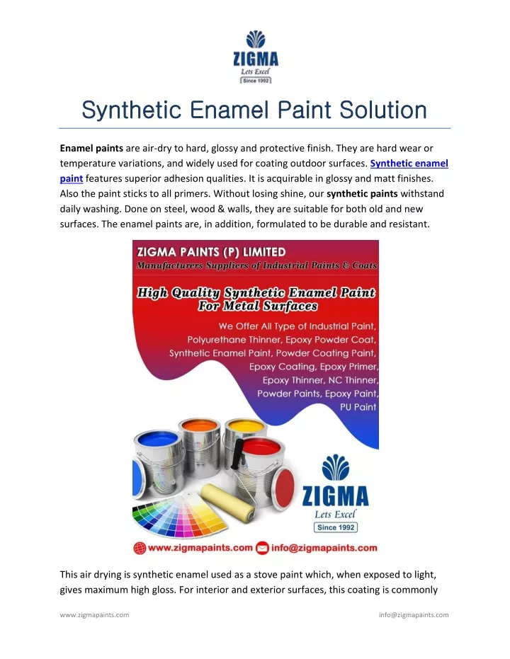 synthetic enamel paint solution synthetic enamel