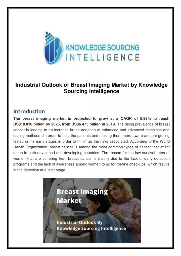 industrial outlook of breast imaging market