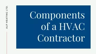 Components of a HVAC Contractor