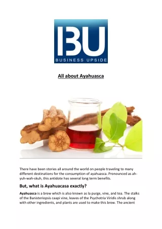 all about ayahuasca