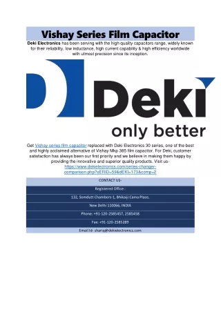 vishay series film capacitor deki electronics