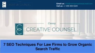 7 SEO Techniques For Law Firms to Grow Organic Search Traffic