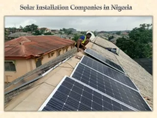 Solar Installation Companies in Nigeria