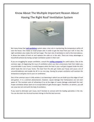 know about the multiple important reason about