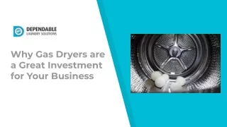 Why Gas Dryers are a Great Investment for Your Business