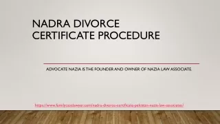 Short Way to Describe the Pakistani Divorce Certificate by Legal Procedure