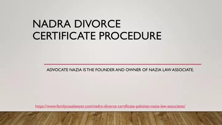 nadra divorce certificate procedure