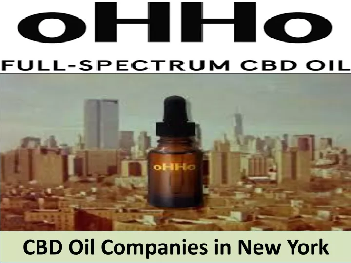 cbd oil companies in new york