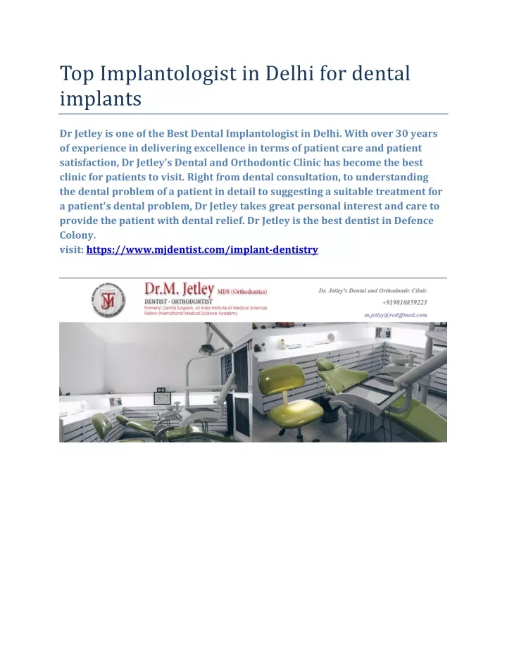 top implantologist in delhi for dental implants