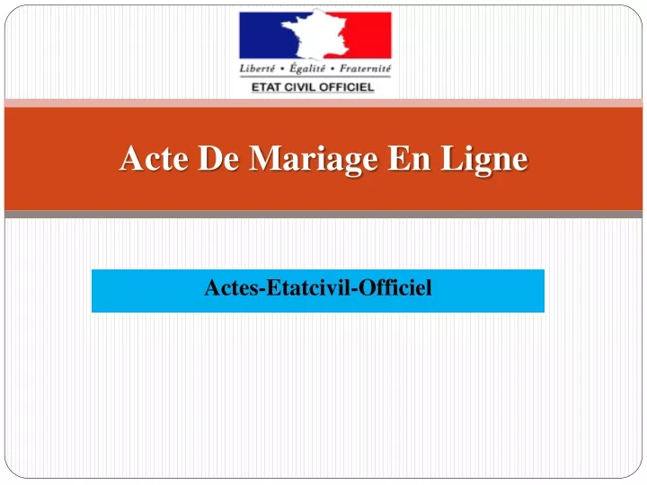 acte de mariage en ligne