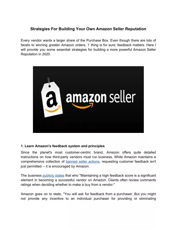 strategies for building your own amazon seller