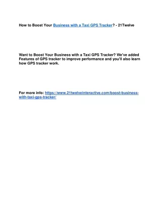 how to boost your business with a taxi