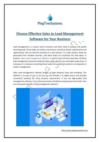 Choose Effective Sales to Lead Management Software for Your Business