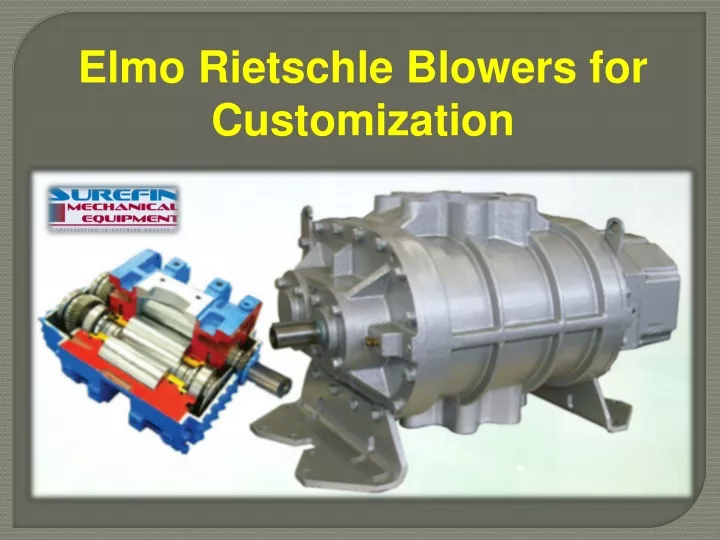 elmo rietschle blowers for customization