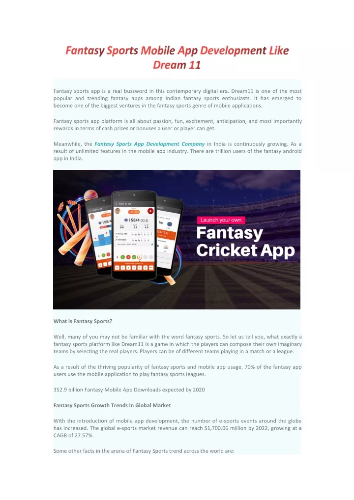 fantasy sports app is a real buzzword in this