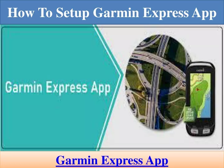 how to setup garmin express app