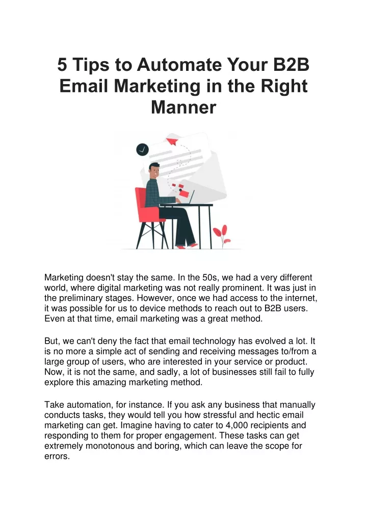 5 tips to automate your b2b email marketing