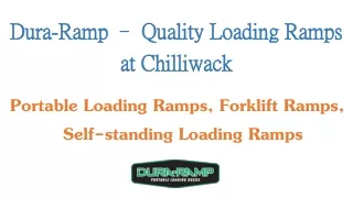 Quality Loading Ramps at Chilliwack – Dura Ramp