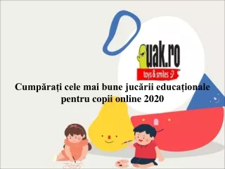Cumpărați cele mai bune jucării educaționale pentru copii online 2020
