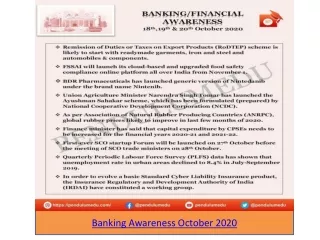 Read and Download Daily and Monthly Updated 2020 Banking Financial and Economic awareness English PDF. Crack all Banking