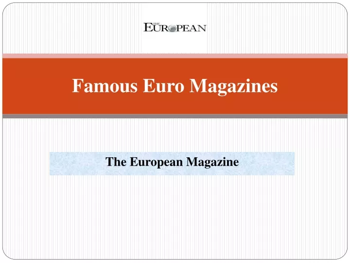 famous euro magazines