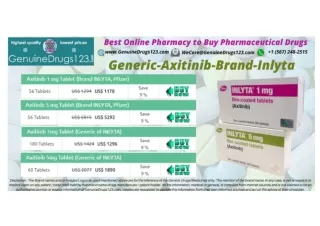 Axitinib Inlyta 5 mg Cost doses, uses, warnings, Side effect | GenuineDrugs123.com