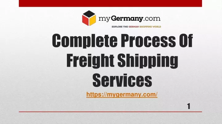 complete process of freight shipping services
