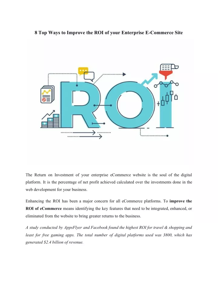 8 top ways to improve the roi of your enterprise