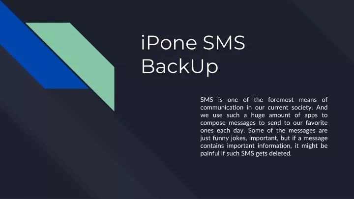 ipone sms backup