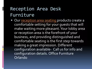 Reception Area Desk