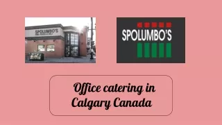 Office catering in Canada