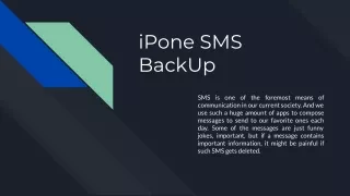 iPhone SMS Backup | SMS Export iPhone | SMS backup iPhone