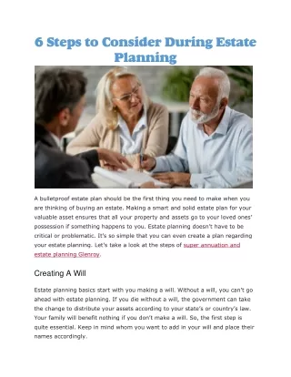 Super annuation and estate planning Brunswick West