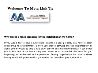 welcome to meta link tx