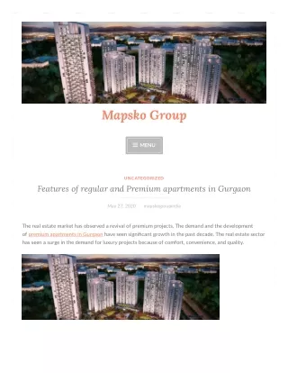 Features of regular and Premium apartments in Gurgaon