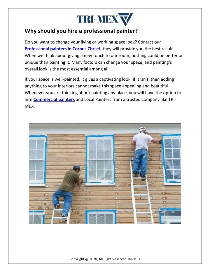 why should you hire a professional painter