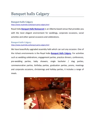 banquet halls calgary