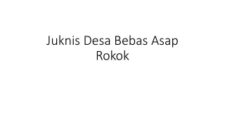 juknis desa bebas asap rokok