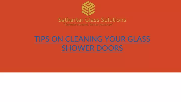 tips on cleaning your glass shower doors