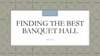 finding the best banquet hall