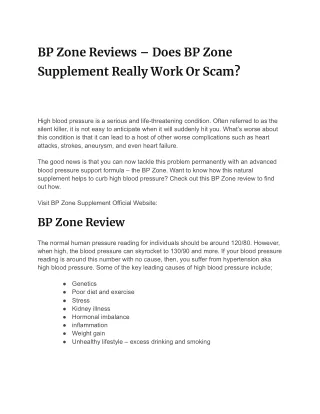 BP Zone Reviews – Does BP Zone Supplement Really Work ..