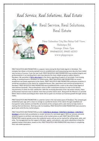 Real Service, Real Solutions, Real Estate
