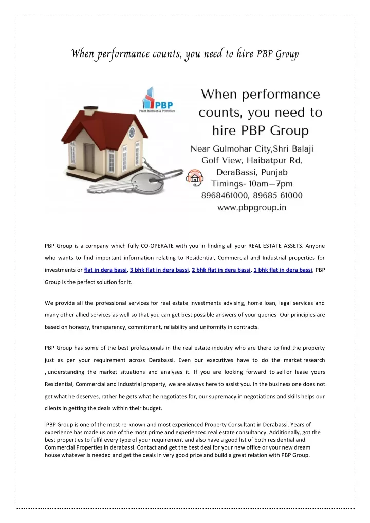 when performance counts you need to hire pbp group