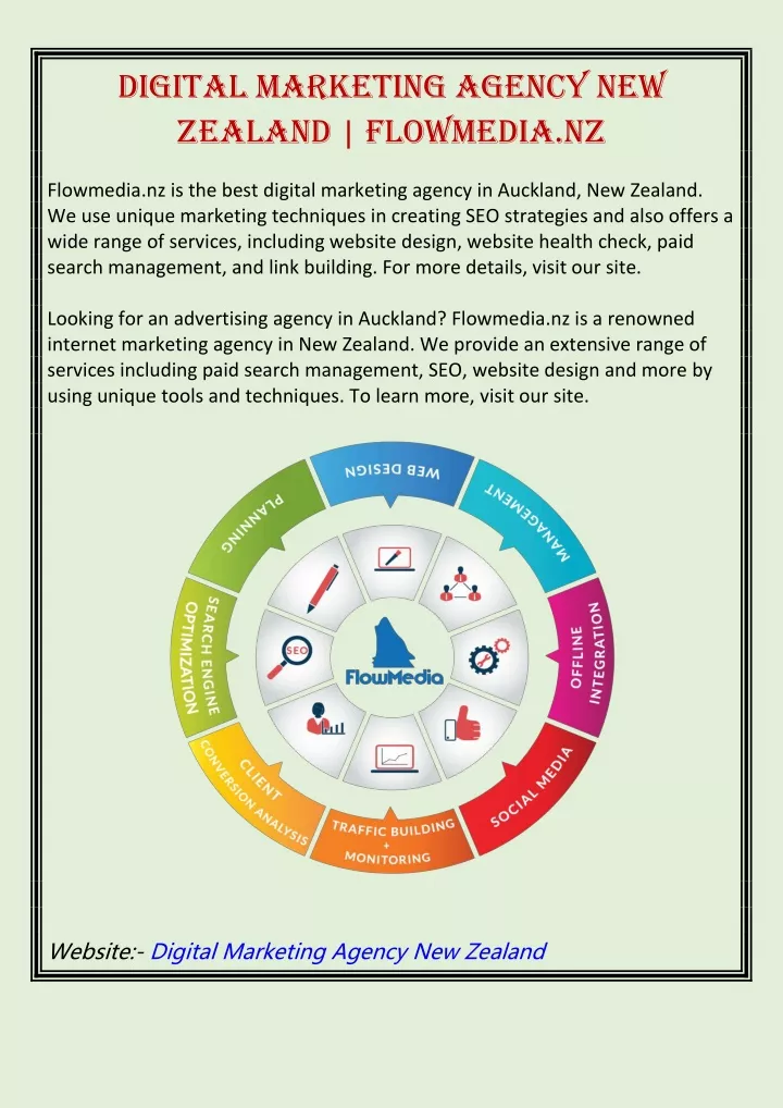 digital marketing agency new zealand flowmedia nz