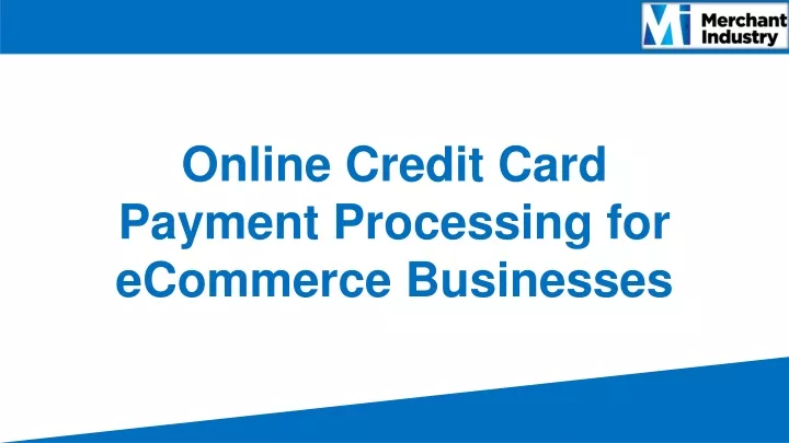 online credit card payment processing