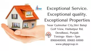 Exceptional Service. Exceptional quality. Exceptional Properties