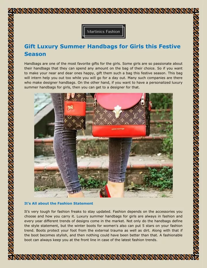 gift luxury summer handbags for girls this